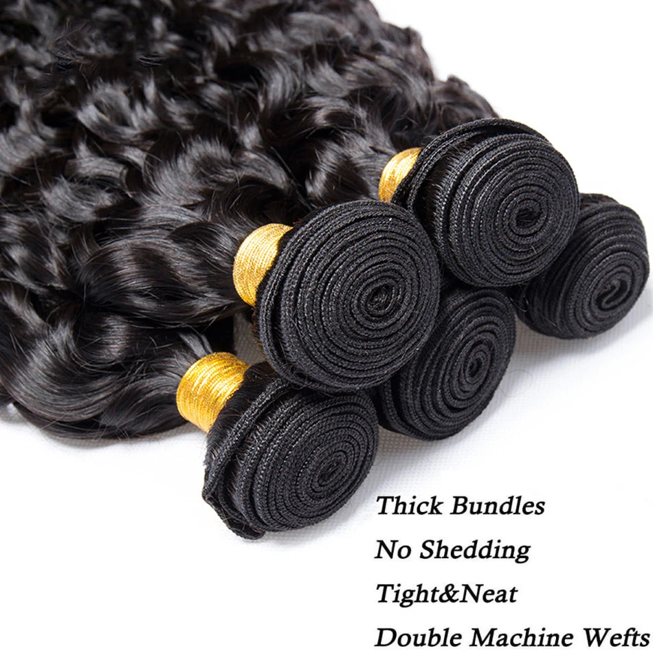 Mongolian Afro Kinky Curly Bundles 1/3/4PCS Human Hair Extensions 100% Unprocessed Virgin Human Hair Weave Bundles Jerry Curl