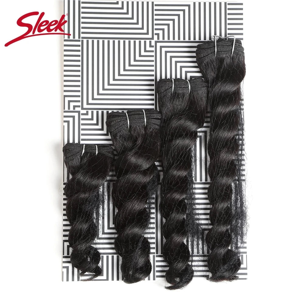 Sleek Brazilian Deep Wave Double Drawn Human Hair Natural Color 160 Grams Bundles Deal Hair Weave Extension 4Pcs Free Shipping