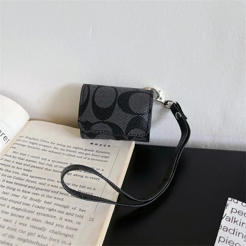 Printed leather Earphone case suitable for Apple Airpods 1 2 3 Pro 2 2rd generation wireless Bluetooth headphone protective case