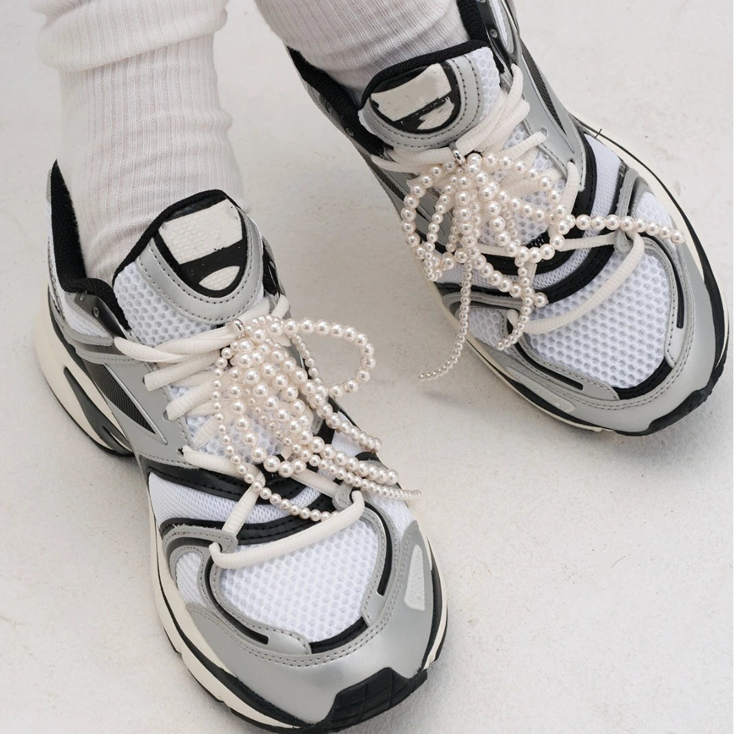 1/2Pc Bows Beaded Charm Shoe Buckle Decoration DIY Bowknot Pearl Shoelaces Clips Charms Pendant Women Sneakers Shoes Accessories