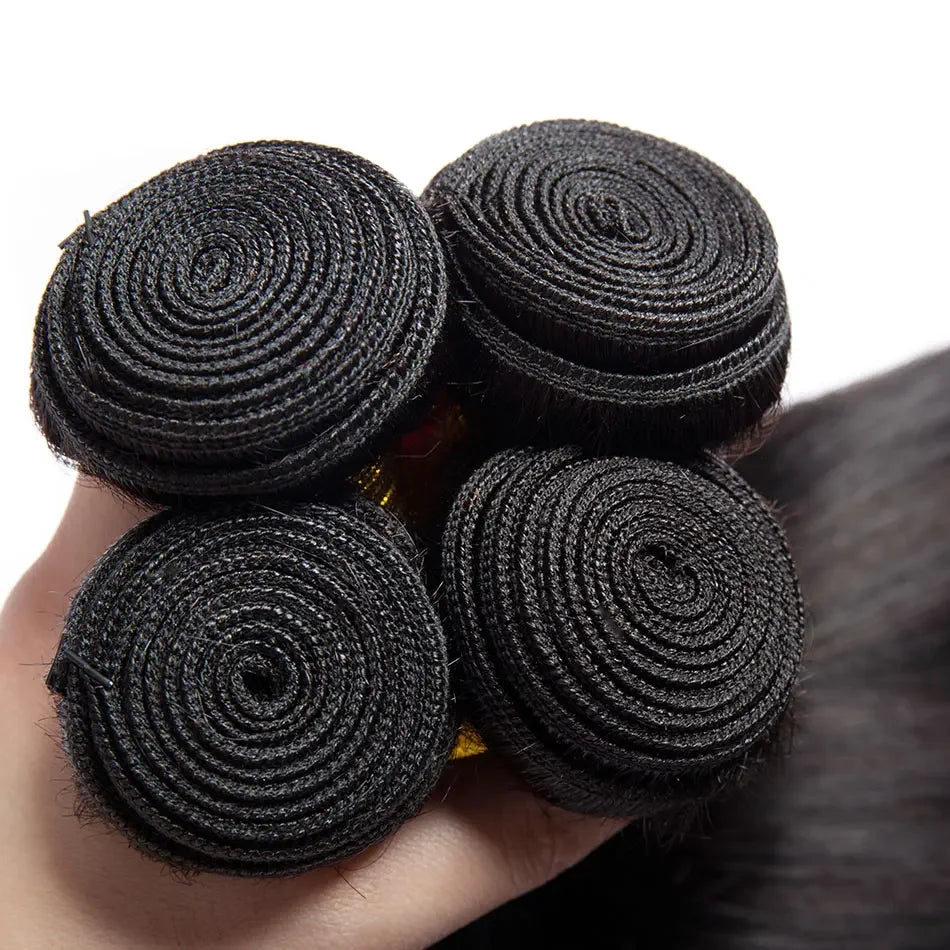 12A Peruvian Straight Bundles 100% Raw Human Hair Bundles Virgin Hair 1/3/4 PCS Natural Black Cheap Wholesale Hair Extensions