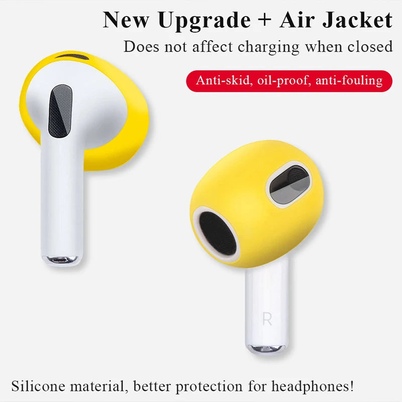 2PCS Earphone Cover For AirPods 3rd 3 2021 Case Silicone Protective Case Skin Cover Earpads For Apple AirPods 3 Generation Cases