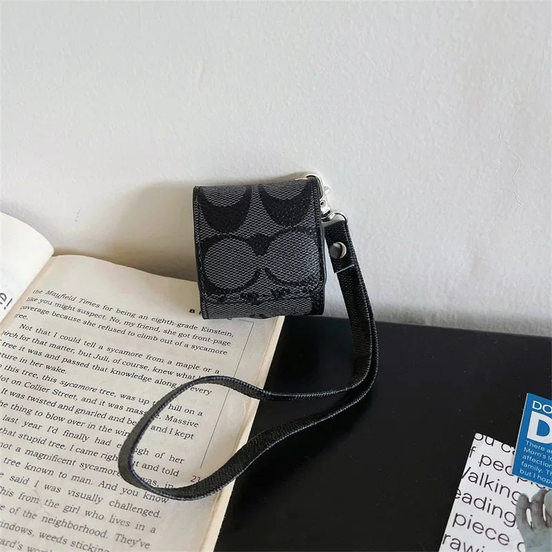 Printed leather Earphone case suitable for Apple Airpods 1 2 3 Pro 2 2rd generation wireless Bluetooth headphone protective case