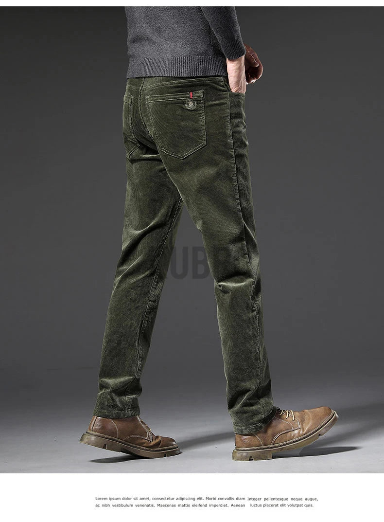 KUBRO England Style Casual Wide Leg Pants Men 2023 Spring Summer New Business Fashion Comfortable Jeans High Quality Trousers