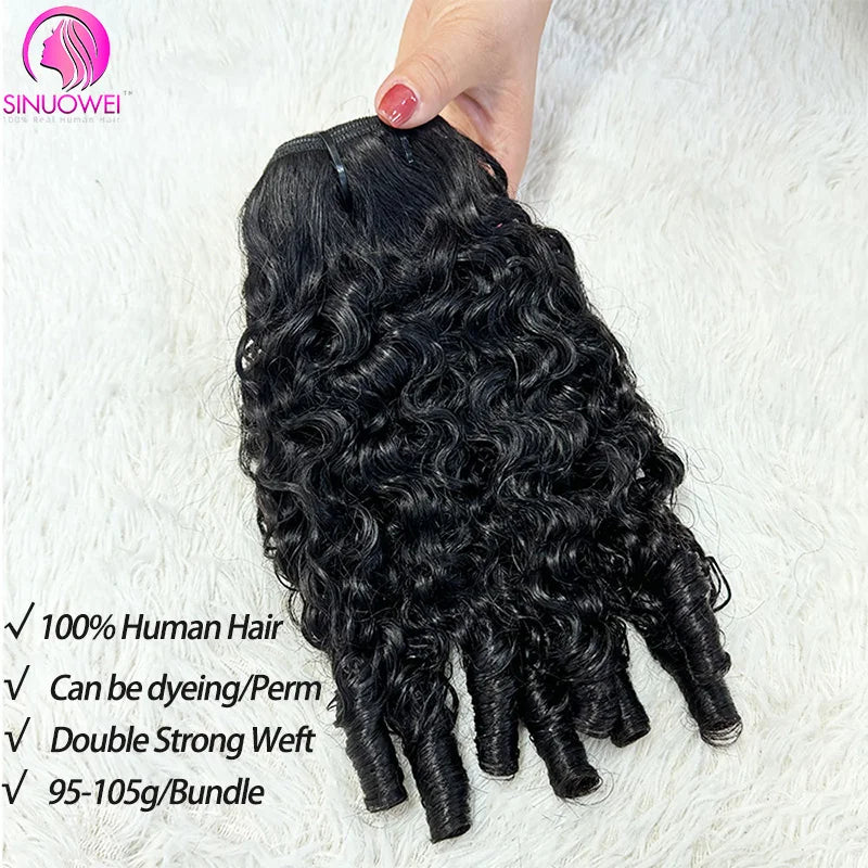 12A Vietnames Curly Hair Extensions Double Drawn Bundles 100% Natural Curly Human Remy Hair Bundles For Women