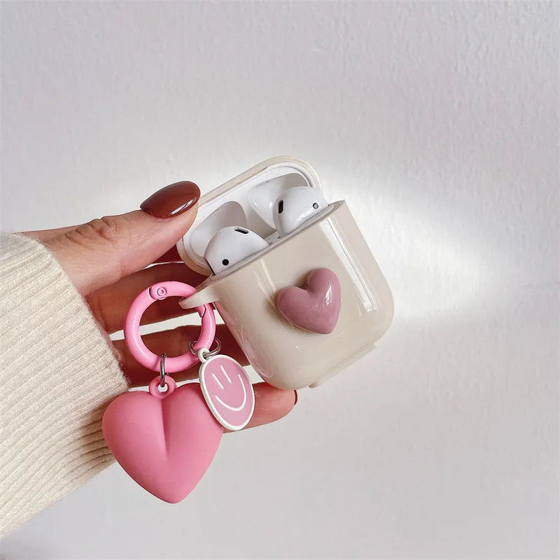 New Retro Beige Case For Airpods 4 (2024) Cute Earphone Case For AirPods Pro 2nd 3 1 2 Earphone Charging Box Keychain Lanyard