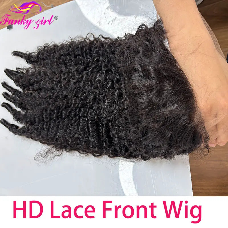 12A Burmese Curly Human Hair Wigs Brazilian Pixie Curls HD Transparent Lace Frontal Wig For Women Burmese Curly Full Lace Wigs