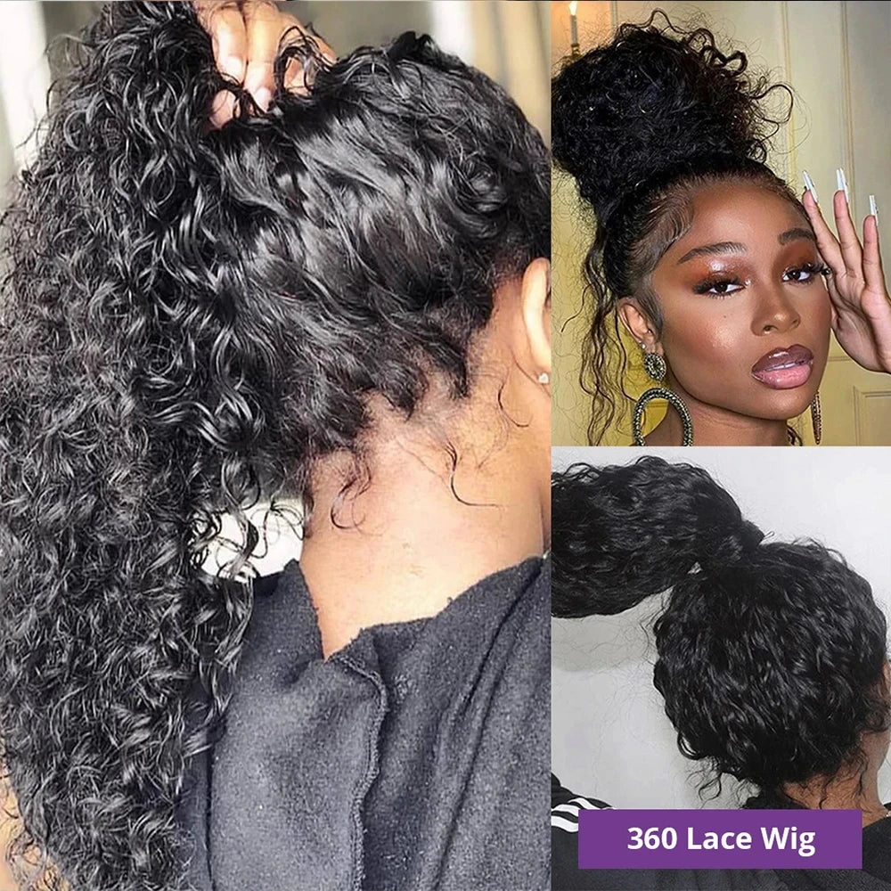 Invisi Strap 360 Lace Frontal Wigs Human Hair Wigs Preplucked Deep Curly Glueless Wig Human Hair Pre Cut 360 Full Lace Wig