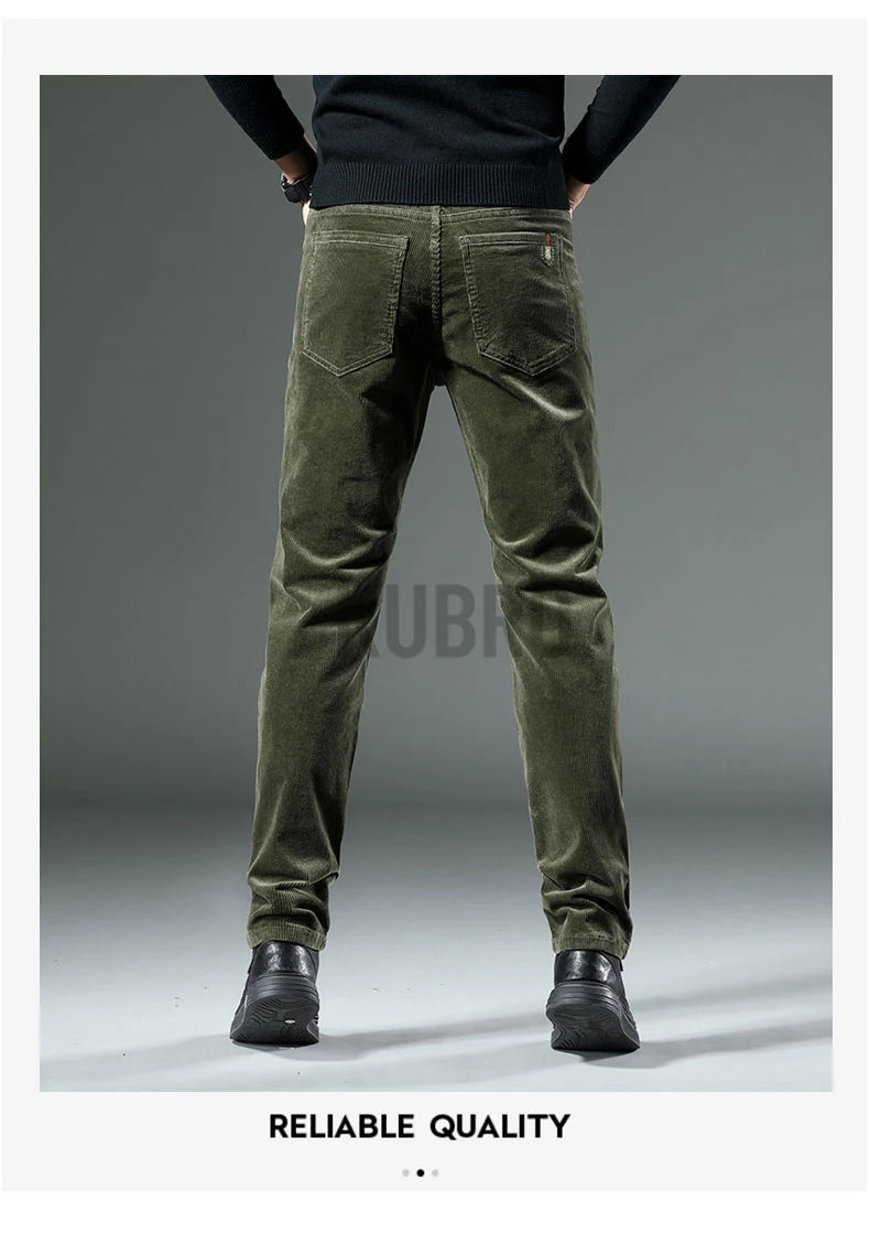 KUBRO England Style Casual Wide Leg Pants Men 2023 Spring Summer New Business Fashion Comfortable Jeans High Quality Trousers