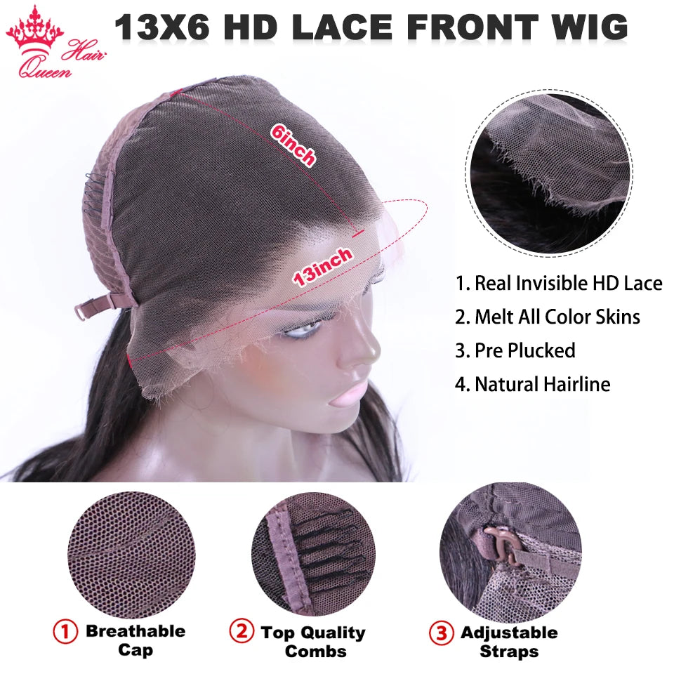 HD Lace Water Wave 13x6 5x5 6x6 Wig Raw Human Hair Wigs Pre Plucked Natural Hairline Melt Skin Lace Queen Hair Official Store