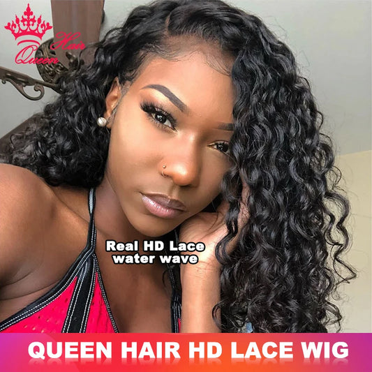 HD Lace Water Wave 13x6 5x5 6x6 Wig Raw Human Hair Wigs Pre Plucked Natural Hairline Melt Skin Lace Queen Hair Official Store