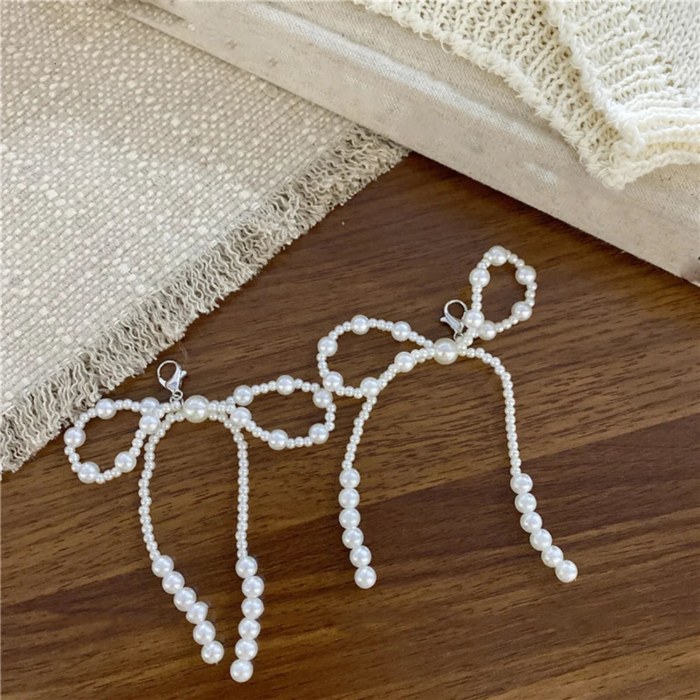 1/2Pc Bows Beaded Charm Shoe Buckle Decoration DIY Bowknot Pearl Shoelaces Clips Charms Pendant Women Sneakers Shoes Accessories