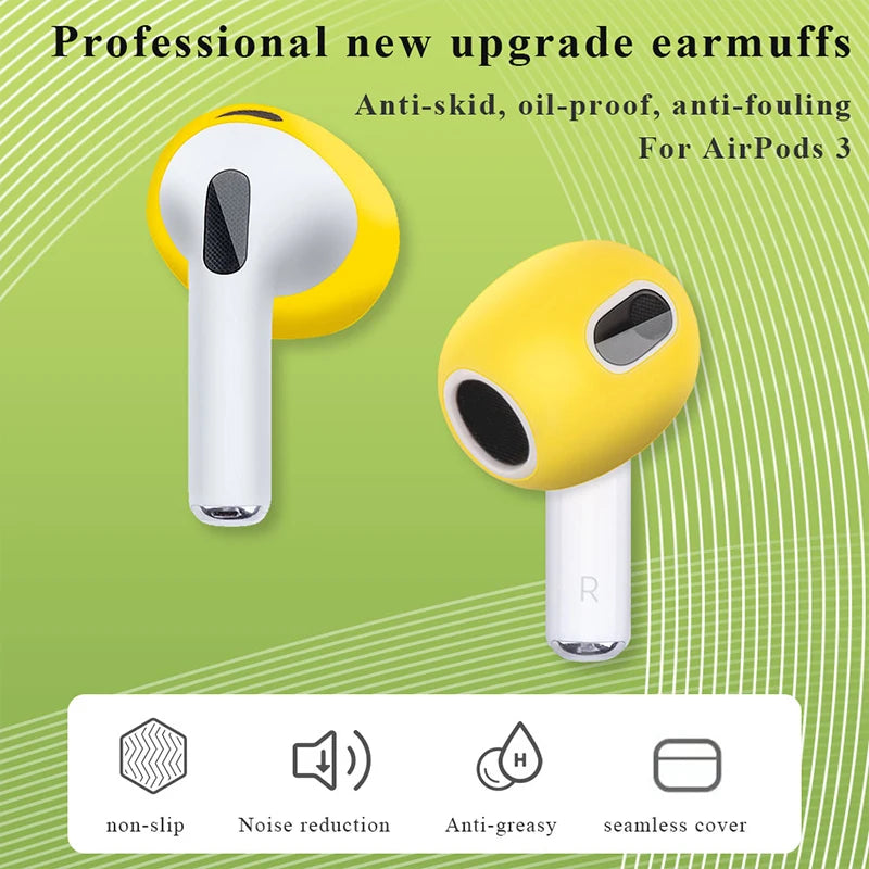 2PCS Earphone Cover For AirPods 3rd 3 2021 Case Silicone Protective Case Skin Cover Earpads For Apple AirPods 3 Generation Cases