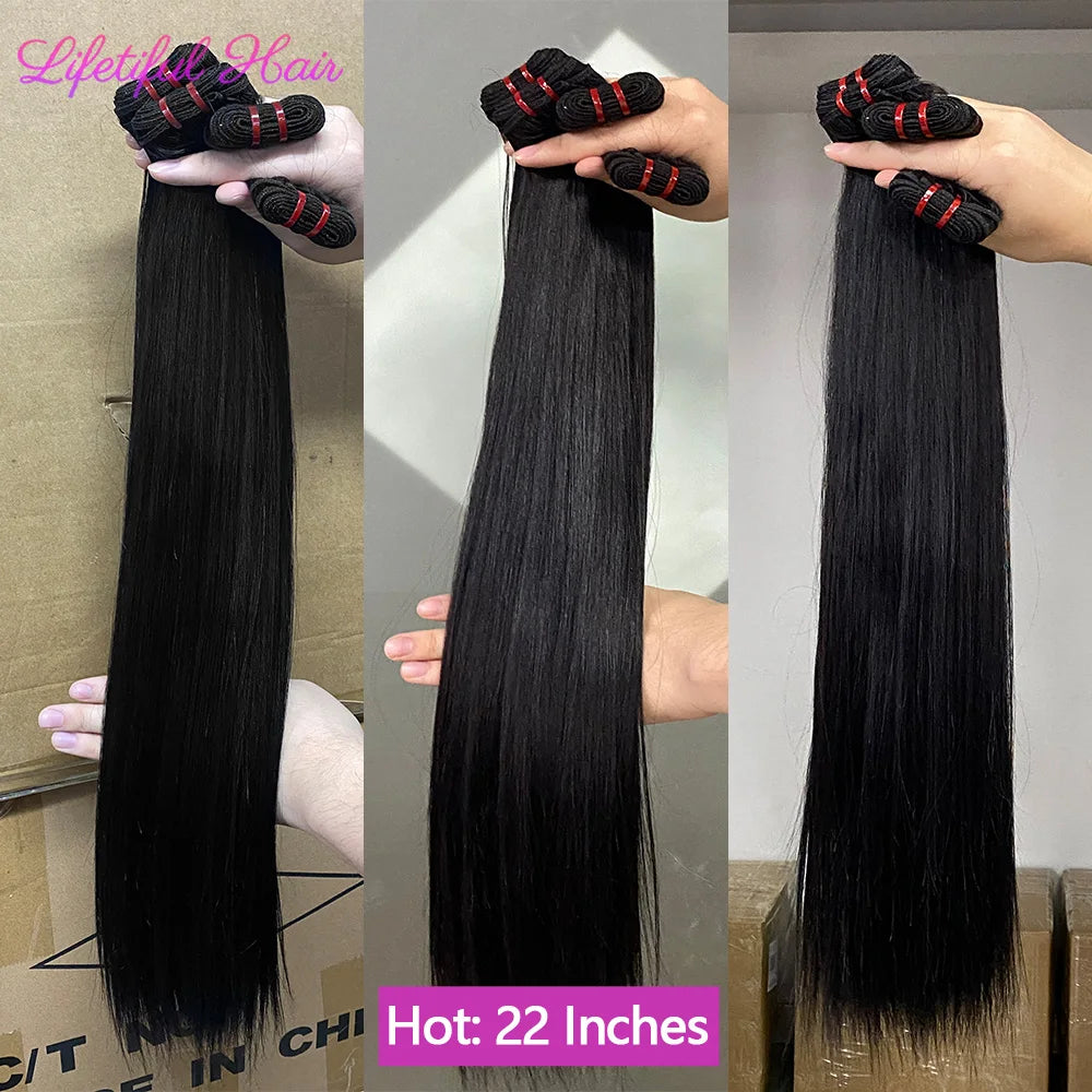 15A Double Drawn Hair Bundles Straight Vietnamese Raw Hair Bundles Human Hair Extensions 20 22 24 Inch Tissage Humain Hair