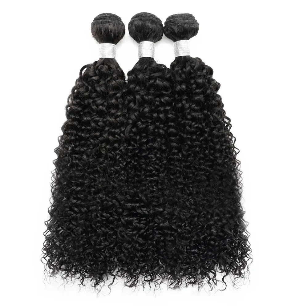 Mongolian Afro Kinky Curly Bundles 1/3/4PCS Human Hair Extensions 100% Unprocessed Virgin Human Hair Weave Bundles Jerry Curl