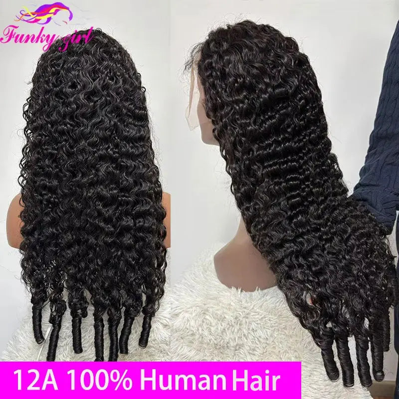 12A Burmese Curly Human Hair Wigs Brazilian Pixie Curls HD Transparent Lace Frontal Wig For Women Burmese Curly Full Lace Wigs