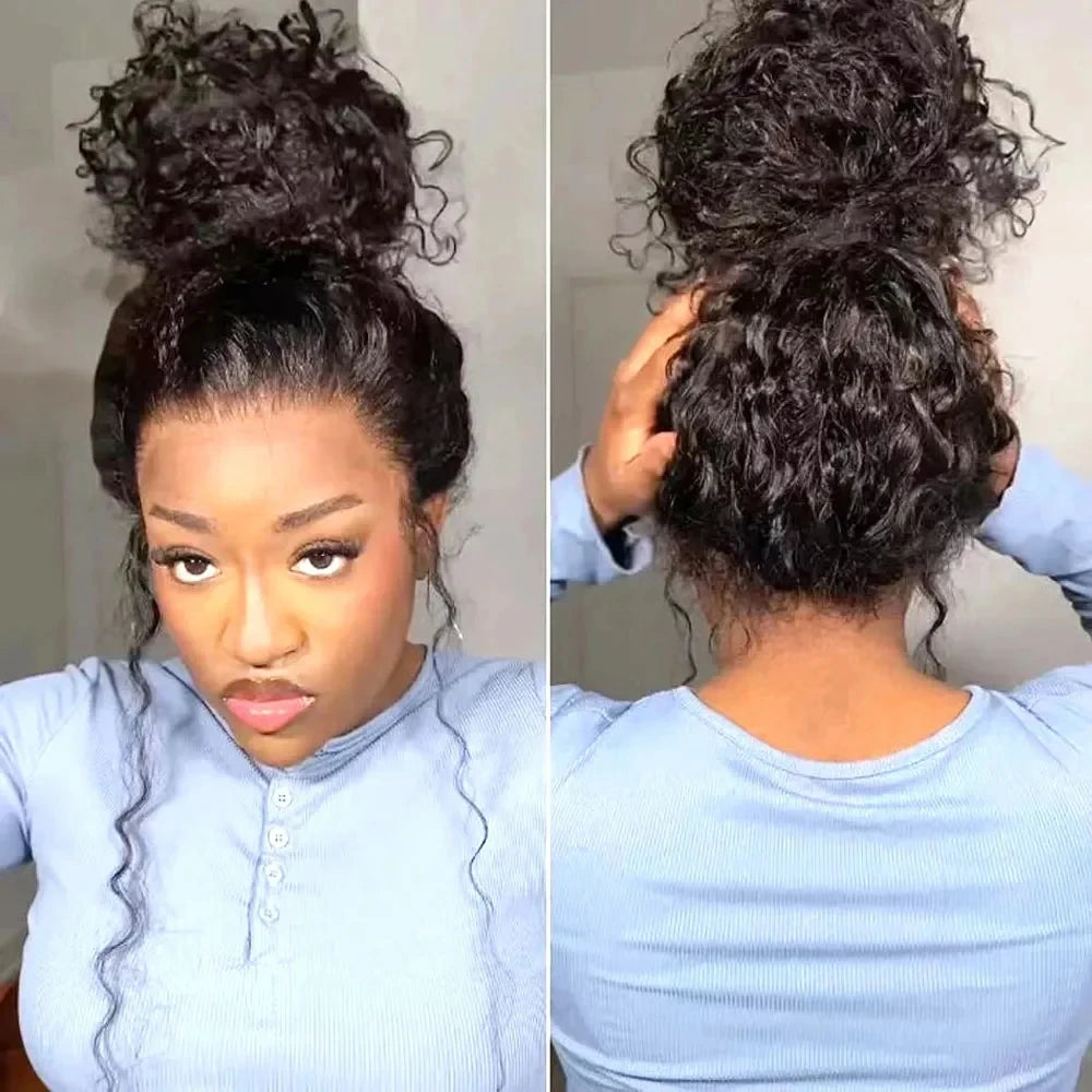 Invisi Strap 360 Lace Frontal Wigs Human Hair Wigs Preplucked Deep Curly Glueless Wig Human Hair Pre Cut 360 Full Lace Wig