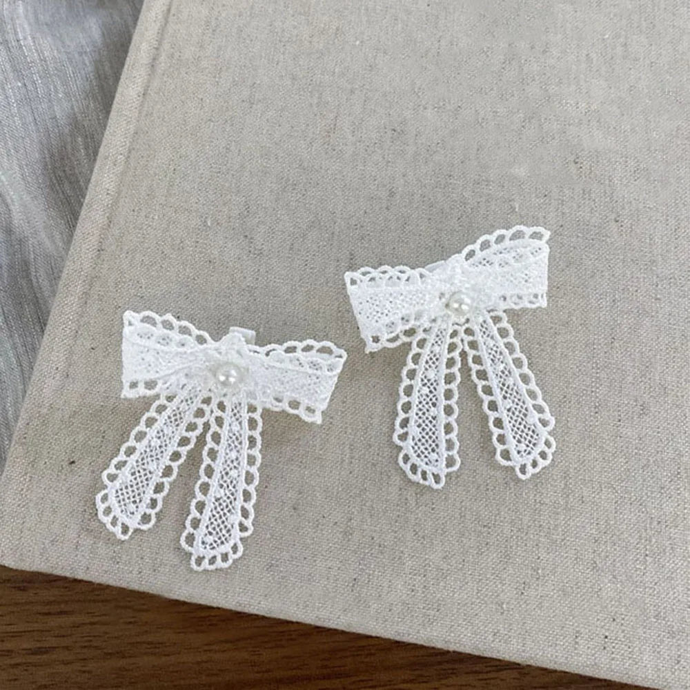 1/2Pc Bows Beaded Charm Shoe Buckle Decoration DIY Bowknot Pearl Shoelaces Clips Charms Pendant Women Sneakers Shoes Accessories