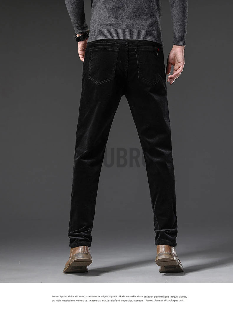 KUBRO England Style Casual Wide Leg Pants Men 2023 Spring Summer New Business Fashion Comfortable Jeans High Quality Trousers